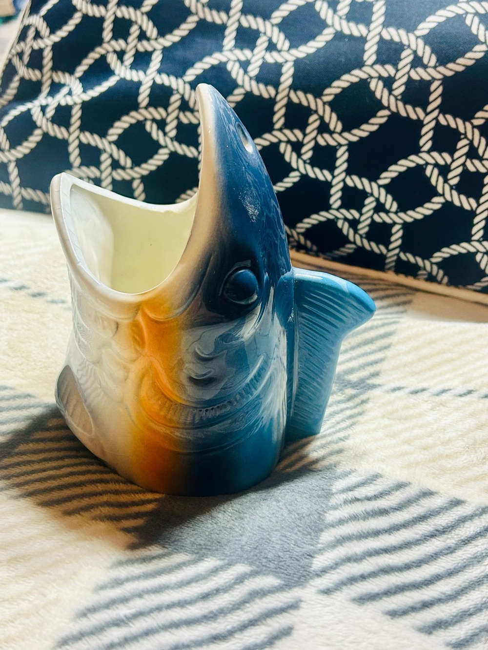 Vintage Ceramic Marlin Fish Vessel